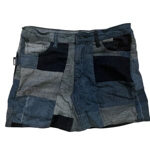 Zadig & Voltaire Women's Blue Patchwork Jean Skirt